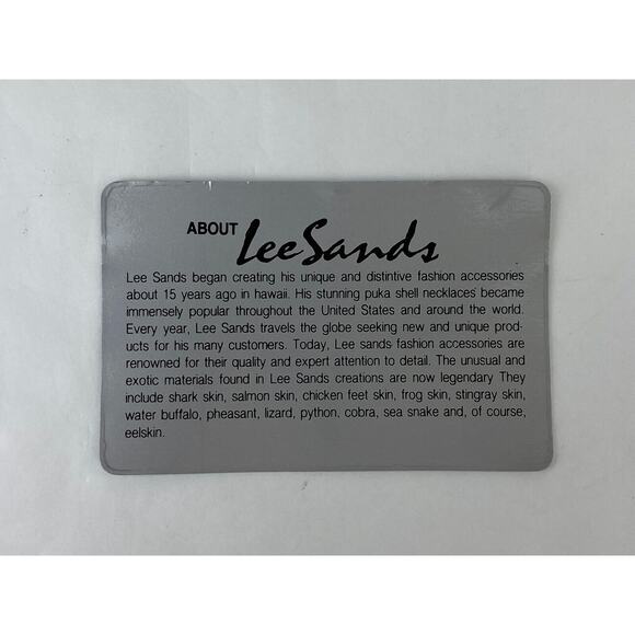 VTG Lee Sands Grey Eel Skin Leather Zip Around Clutch Organizer Wallet W Strap - Picture 15 of 16